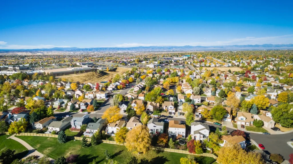 Suburbs of Denver Colorado featuring the thousands of potential customers through roofer PPC opportunities.